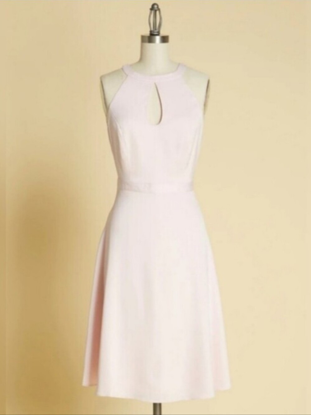 NWT Modcloth Luxe Baby Pink Halter Satiny Cocktail Dress
